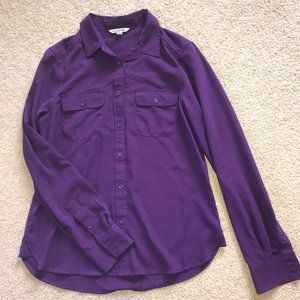 American Eagle Purple Button-Up